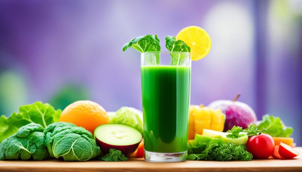 cabbage juice with fruits