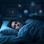 Exhausted person awake at night in bed, illustrating how chronic sleep deprivation increases long-term risk of heart disease, diabetes, and other chronic illnesses